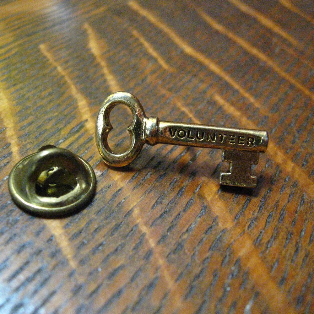 Volunteer Key Vintage Uniform Lapel Pin